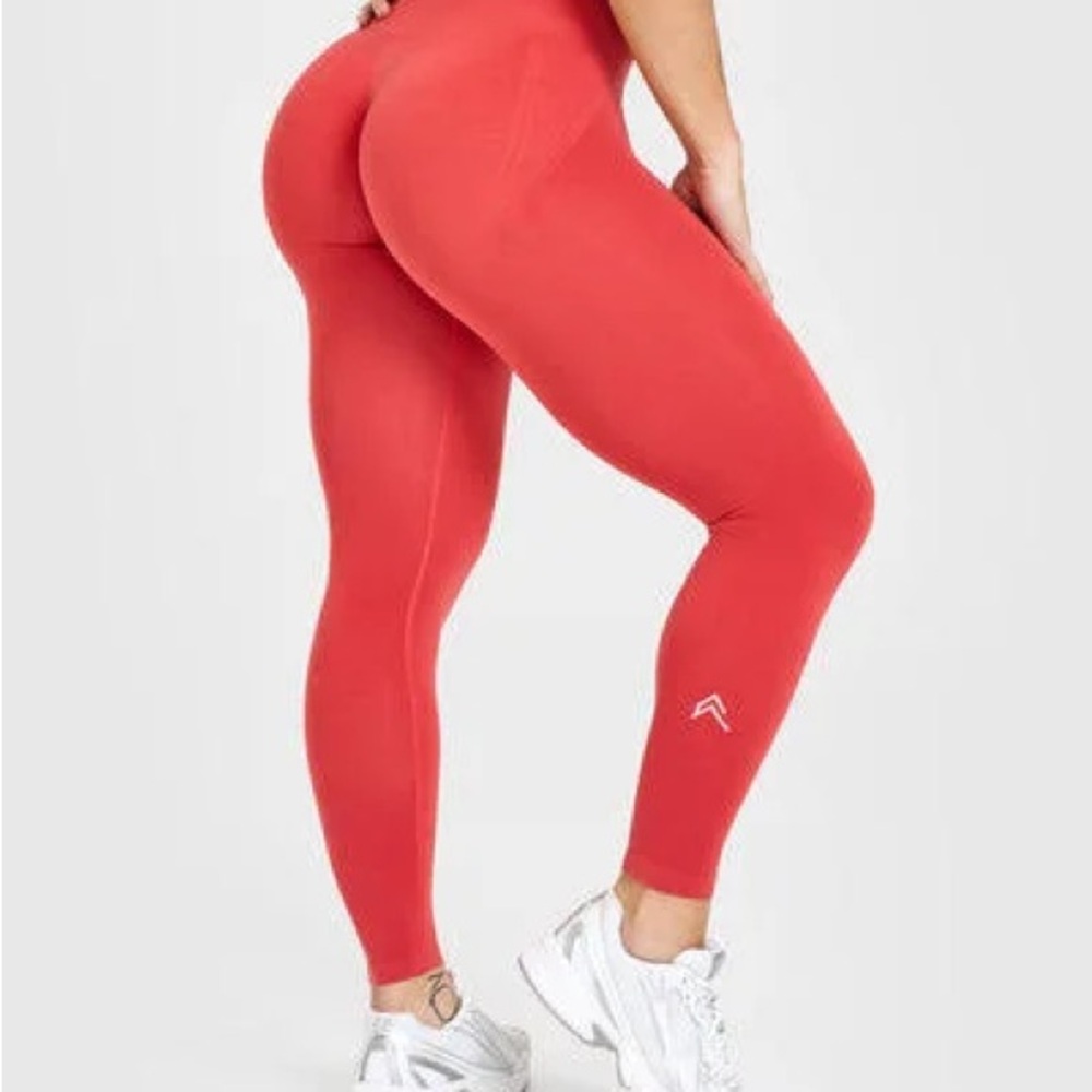 Oner Active Red Seamless Booty Scrunch High-Waisted Leggings